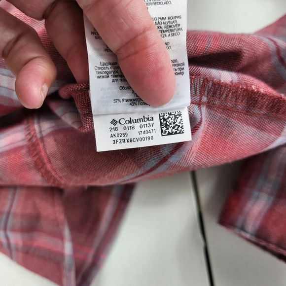 COLUMBIA Silver Ridge Long Sleeve Flannel Button Up Shirt Size Small - Picture 14 of 15